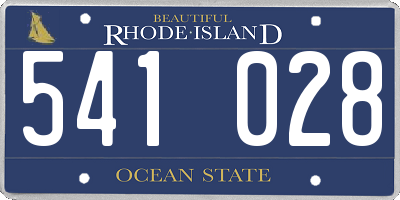 RI license plate 541028