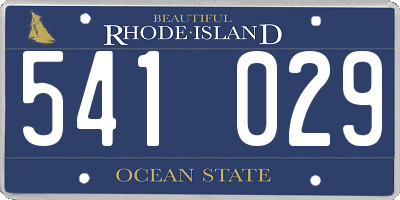 RI license plate 541029