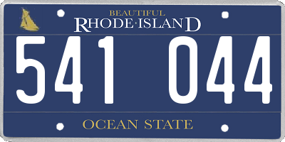 RI license plate 541044