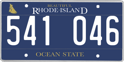 RI license plate 541046