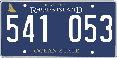 RI license plate 541053
