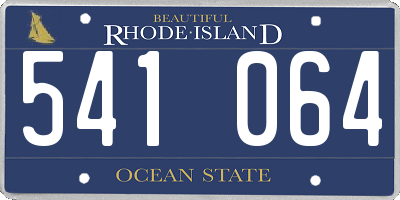 RI license plate 541064