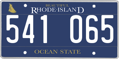 RI license plate 541065