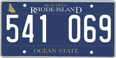 RI license plate 541069