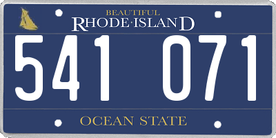 RI license plate 541071