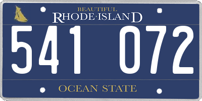 RI license plate 541072