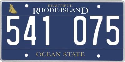 RI license plate 541075