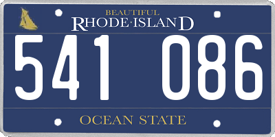 RI license plate 541086