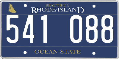 RI license plate 541088