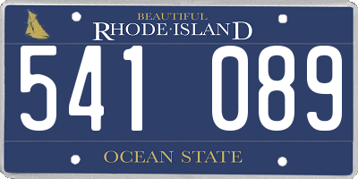 RI license plate 541089