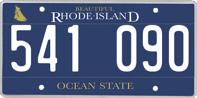 RI license plate 541090