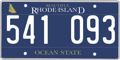 RI license plate 541093