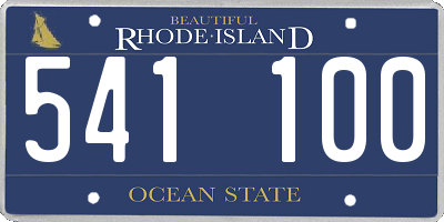 RI license plate 541100