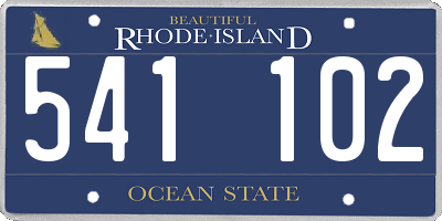 RI license plate 541102