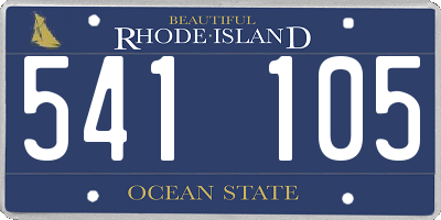 RI license plate 541105