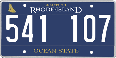 RI license plate 541107