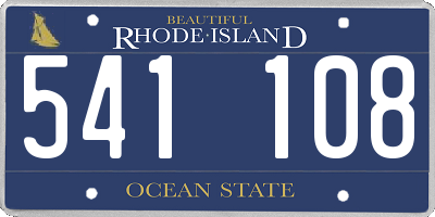 RI license plate 541108