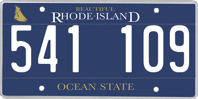 RI license plate 541109