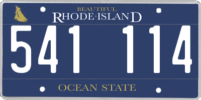 RI license plate 541114