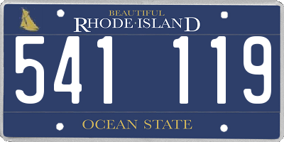RI license plate 541119