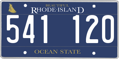RI license plate 541120