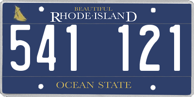RI license plate 541121