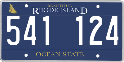 RI license plate 541124