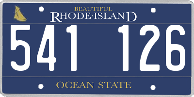 RI license plate 541126