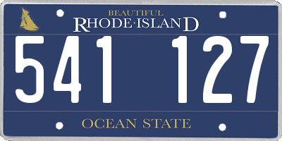 RI license plate 541127