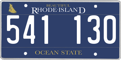 RI license plate 541130