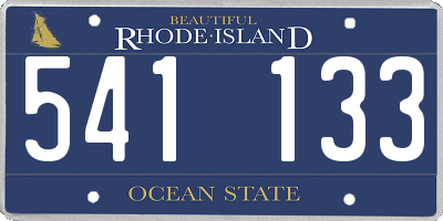 RI license plate 541133