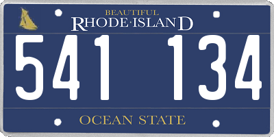 RI license plate 541134