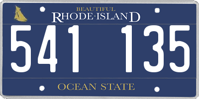 RI license plate 541135