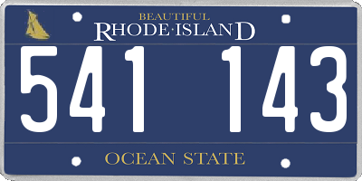 RI license plate 541143