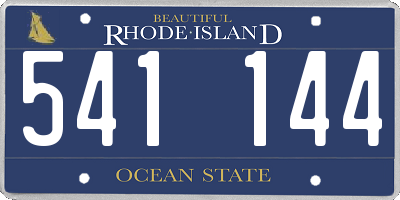 RI license plate 541144