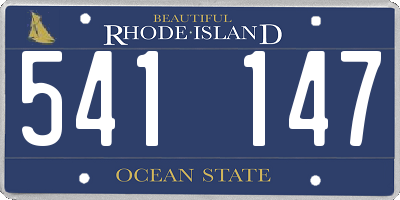 RI license plate 541147