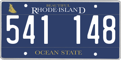 RI license plate 541148