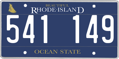 RI license plate 541149