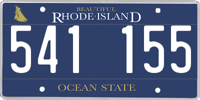 RI license plate 541155