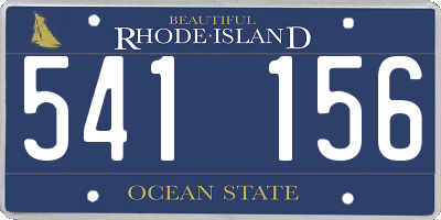 RI license plate 541156