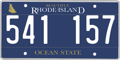 RI license plate 541157