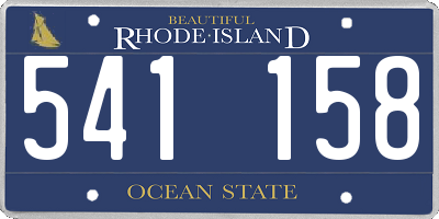 RI license plate 541158