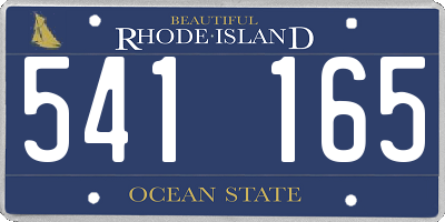 RI license plate 541165