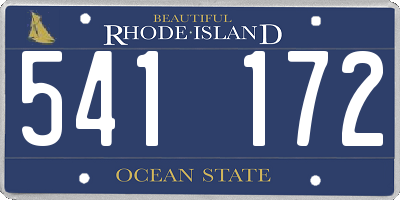RI license plate 541172