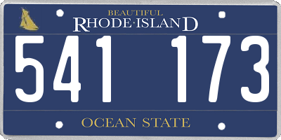 RI license plate 541173