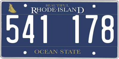 RI license plate 541178