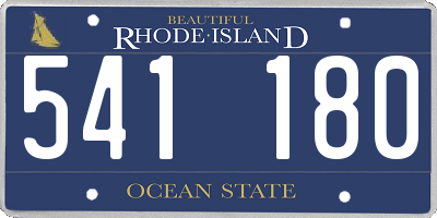 RI license plate 541180