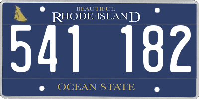 RI license plate 541182