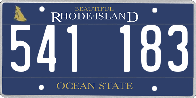RI license plate 541183