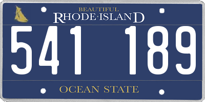 RI license plate 541189